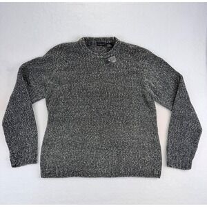 George Mens Pumice Gray Marled Knit Crewneck Sweater G42C113 XL New